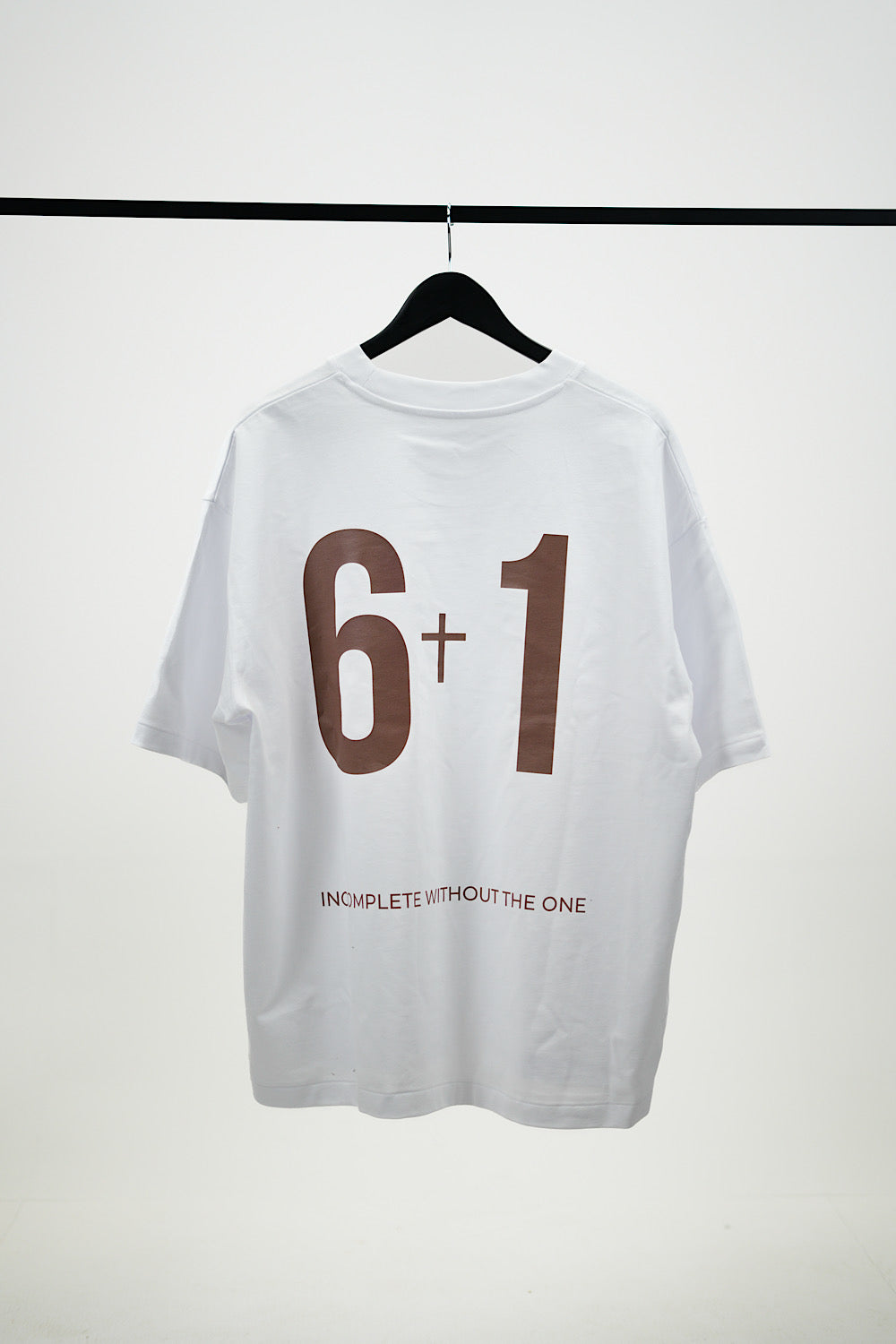 Wit T-shirt maat 6+1 (unisex)